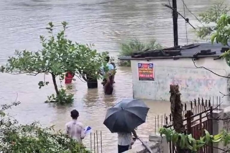 बिलासपुर में भारी बारिश से कई घर बने टापू, भूख-प्यास से जूझ रहे लोग