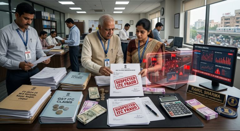 जयपुर के केसर नगर में 1.39 करोड़ के फर्जी ITC घोटाले का खुलासा, वाणिज्यिक कर विभाग की बड़ी कार्रवाई