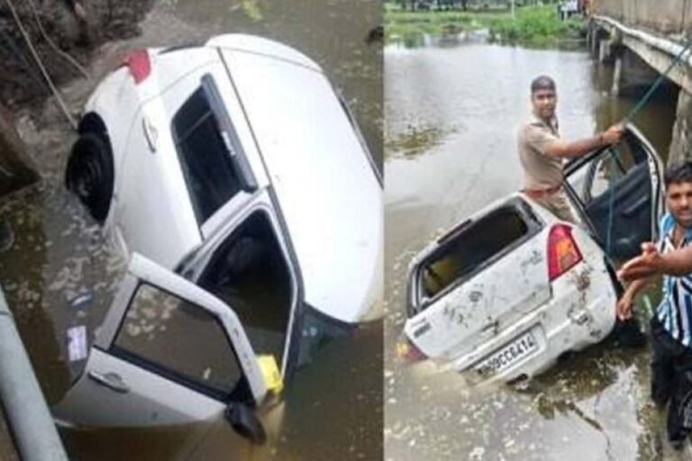 राजगढ़ में तालाब में गिरी तेज रफ्तार कार, पांच लोगों की दर्दनाक मौत हुई