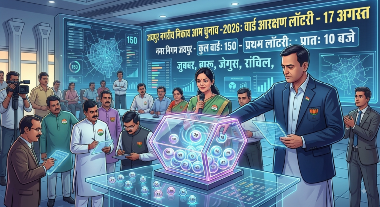 जयपुर: 17 अगस्त को तय होगा निकायों का भविष्य; नगर निगम के 150 और अन्य निकायों के वार्डों के आरक्षण की निकलेगी लॉटरी