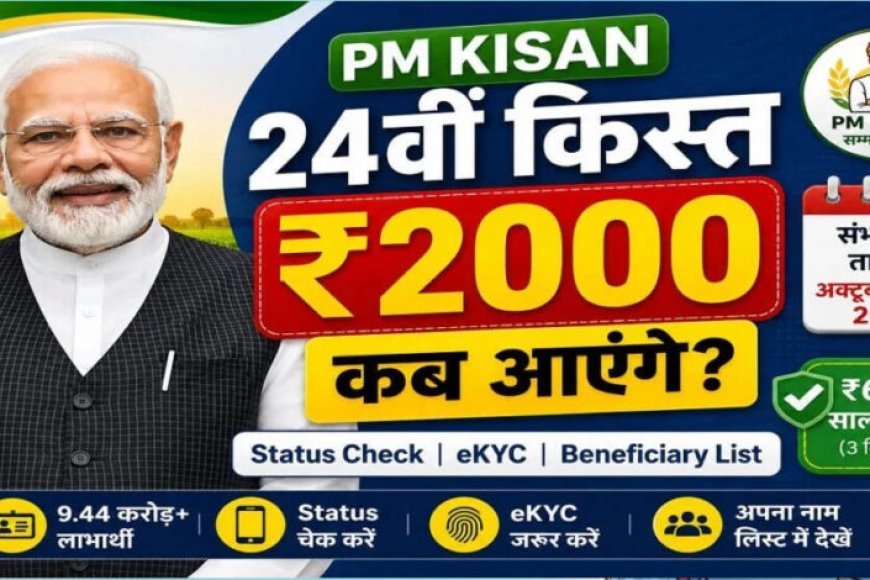 PM Kisan 24th Installment: 24वीं किस्त पर बड़ा अपडेट, जानें किसानों के खाते में कब आएंगे ₹2,000
